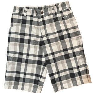 Nike Golf Dri Fit Black and White Flat Front Shorts Size Medium